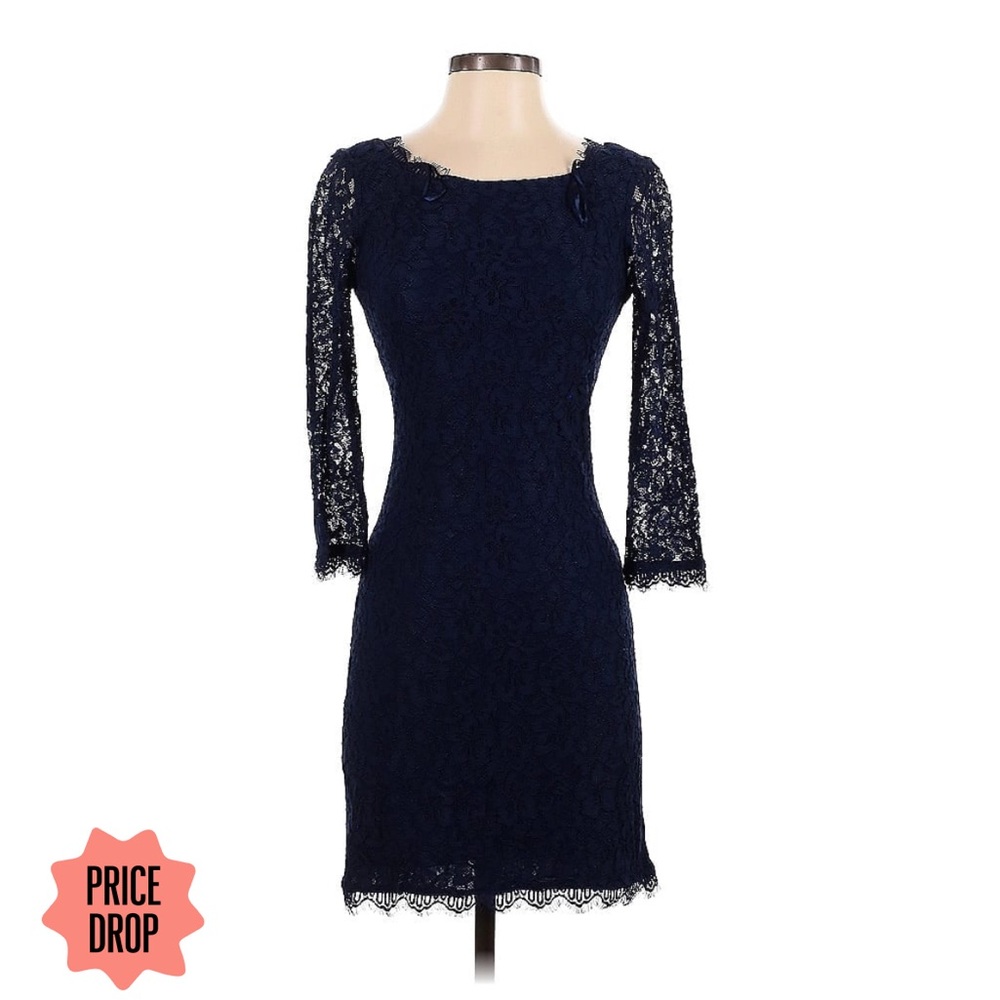 Diane Von Furstenburg long sleeve cocktail dress